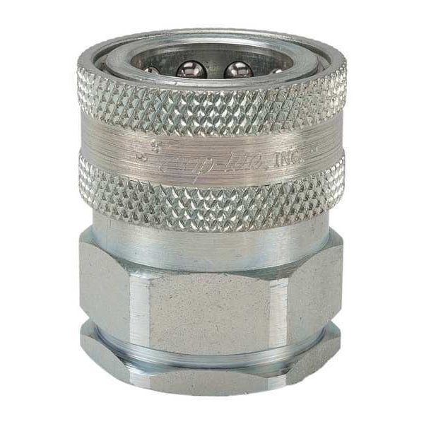Hydraulic Quick Connect Hose Coupling, Steel Body, Sleeve Lock, 1/2