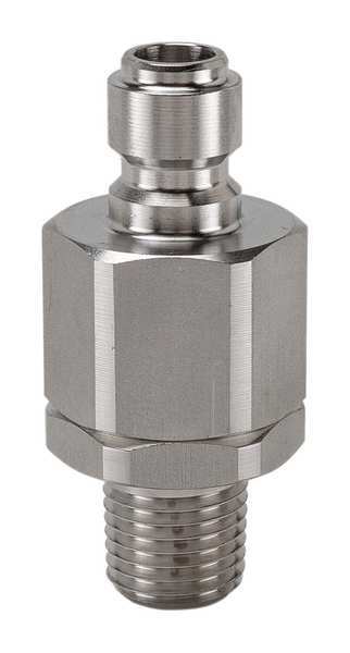 Hydraulic Quick Connect Hose Coupling, 316 Stainless Steel Body, Ball Lock, 1/2