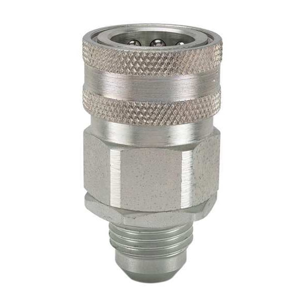 Hydraulic Quick Connect Hose Coupling, Steel Body, Sleeve Lock, 1-1/6