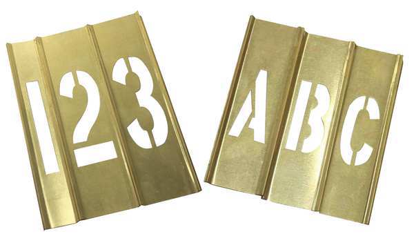 Stencil Kit 46 Piece 2 In Brass