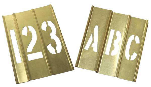 Stencil Kit 46 Piece 4 in Brass