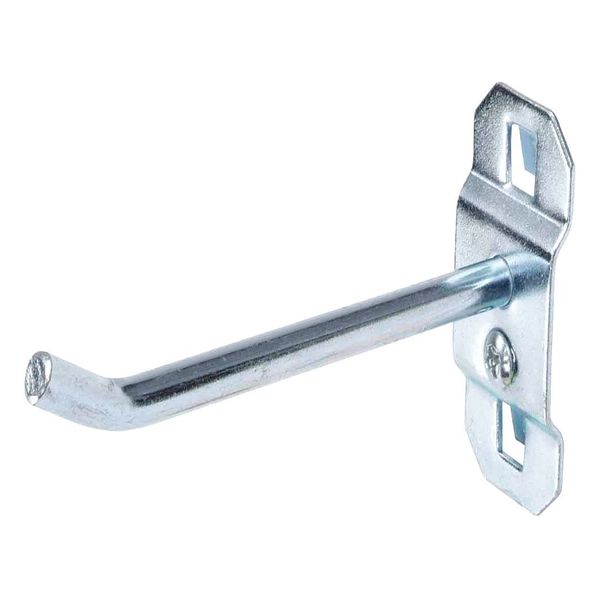 3 In. Single Rod 30 Degree Bend Steel Pegboard Hook for LocBoard 5 Pack