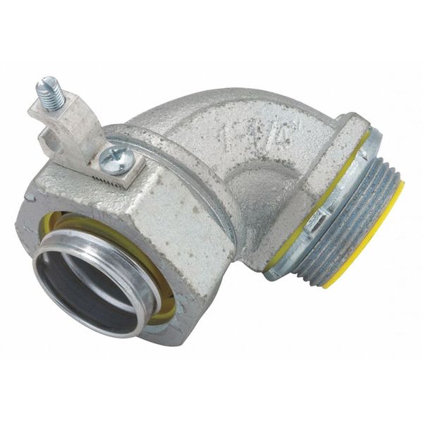 Liquidtight Conn, Grnd Lug, 90 deg., 2-1/2