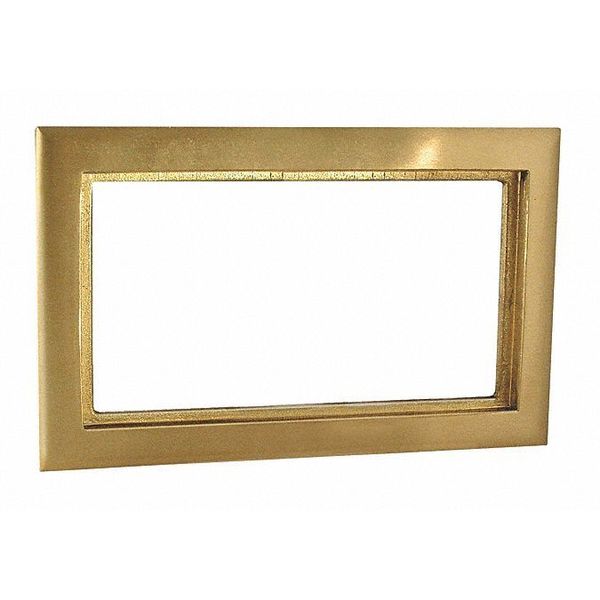 Carpet Flange, Rect, 3-Gang, Brass