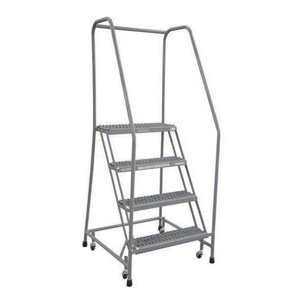 70 in H Steel Rolling Ladder, 4 Steps