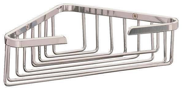 Corner Basket, 9 In W, Brass, Polished