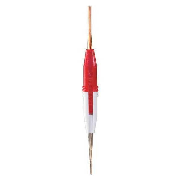 Insertion/Extraction Tool, Length 4 in, Contact Size 20DM and 20DF, Brass and ABS Plastic