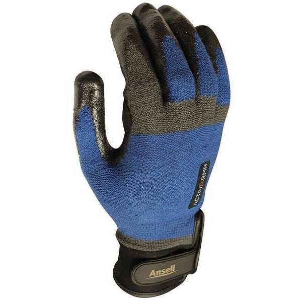 Cut Resistant Coated Gloves, A4 Cut Level, Nitrile, M, 1 PR