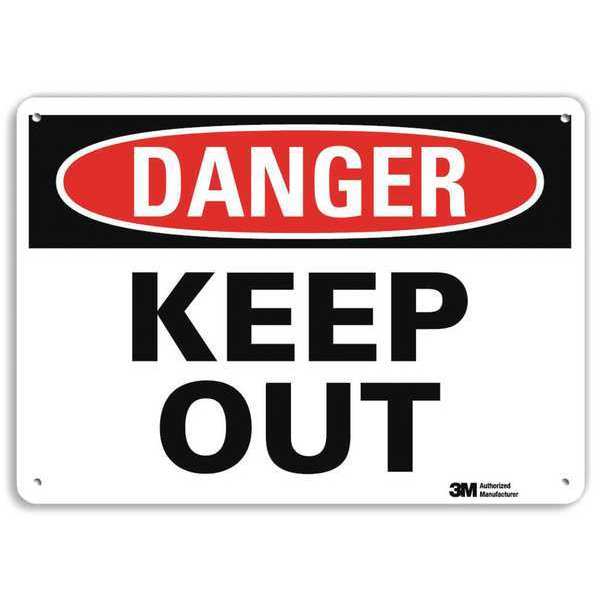 Danger Sign, 7in H x 10 in W, English