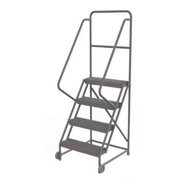76 in H Steel Tilt and Roll Ladder, 4 Steps