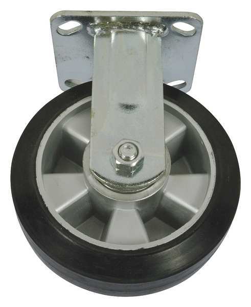 Mold-On Rubber, Rigid Caster, 6 In