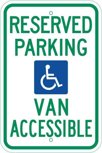 Reserved Handicap Parking Sign, 18