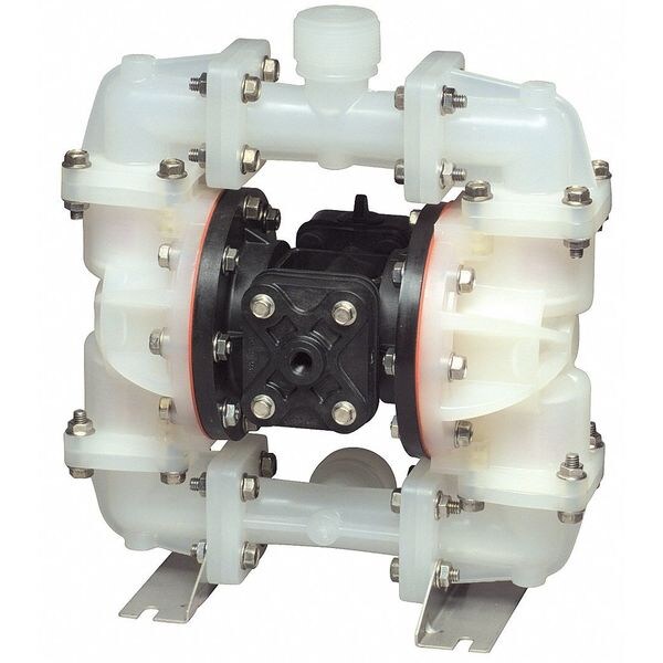 Double Diaphragm Pump, PVDF, Air Operated, Santoprene, 23 GPM