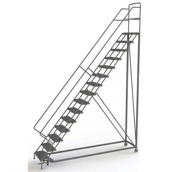 186 in H Steel Configurable Rolling Ladder, 15 Steps