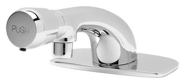 Metering Single Hole Mount, 1 Hole Low Arc Bathroom Faucet, Polished chrome