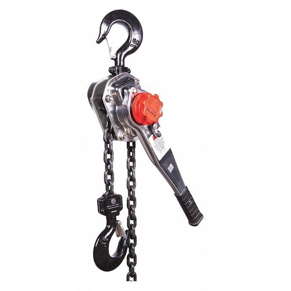 Lever Chain Hoist, 6,000 lb Load Capacity, 5 ft Hoist Lift, 1 29/64 in Hook Opening