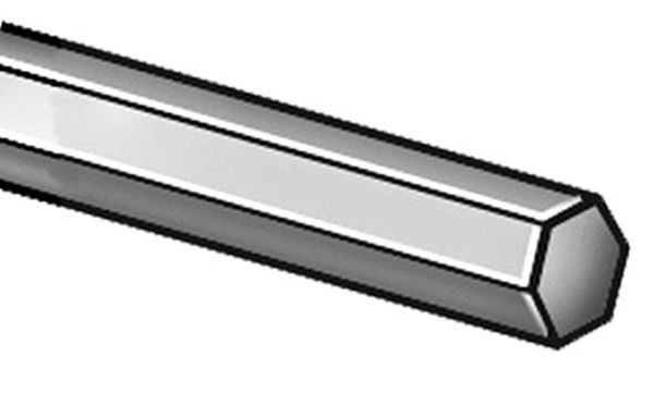 Hex Rod, Stl, 12L14, 1 1/2 In Hex x 1 Ft L