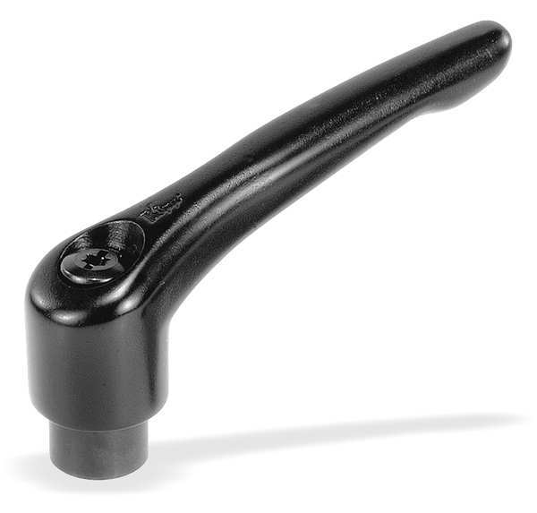 Adjustable Handle, Modern Design, Sz. 1, 8-32, Die Cast Zinc Black Satin, Comp: Steel