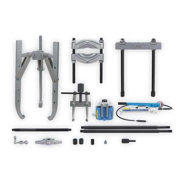 Hydraulic Puller Set, Number of Pieces 8