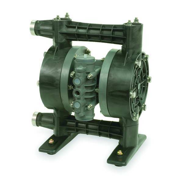 Double Diaphragm Pump, Kynar(R), Air Operated, PTFE, 35 GPM