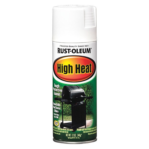 Spray Paint, White, Satin, 12 oz