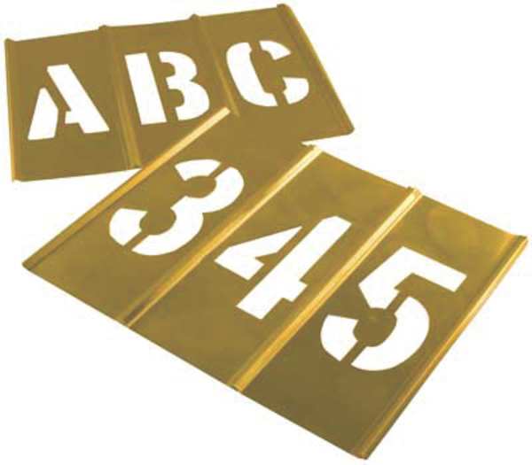 Stencil Set, Numbers, Brass, 10011