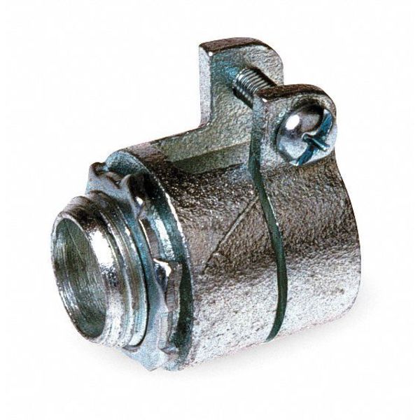 Connector, Flex Conduit, Tite Bite, 1/2 In, Material: Malleable Iron