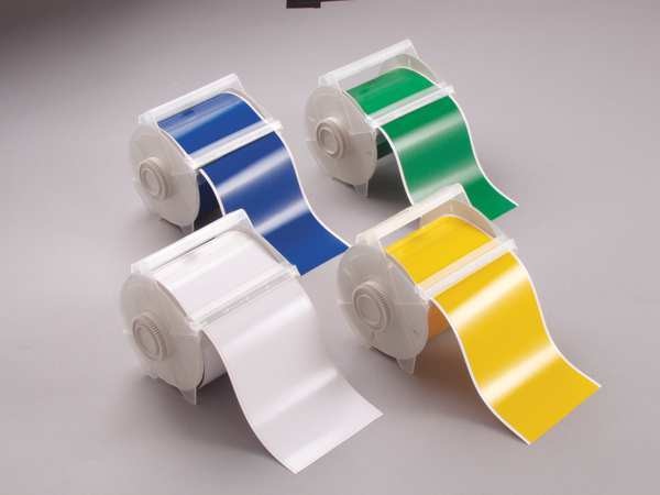 Label Tape Cartridge, Black, Labels/Roll: Continuous