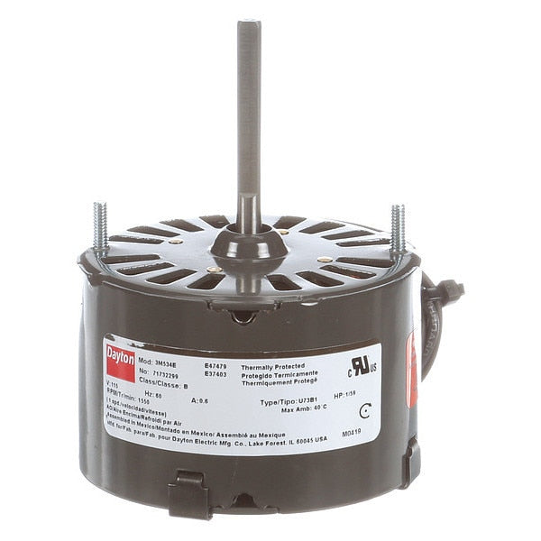 HVAC Motor, 1/100 HP, 1550 rpm, 115V, 3.3