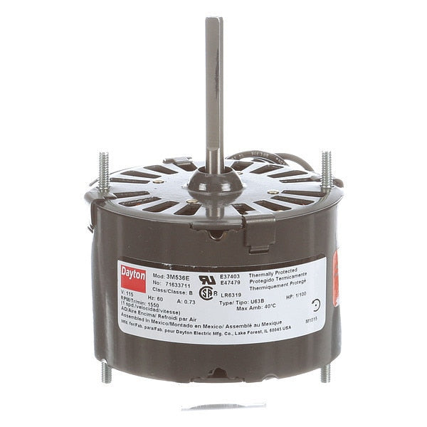 HVAC Motor, 1/100 HP, 1550 rpm, 115V, 3.3