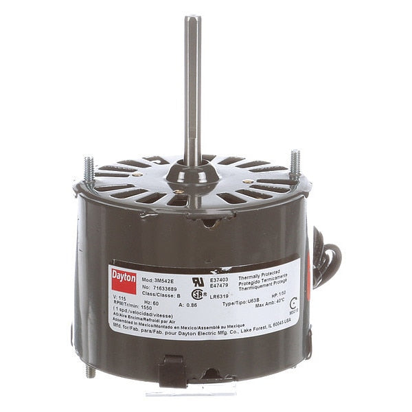 HVAC Motor, 1/50 HP, 1550 rpm, 115V, 3.3
