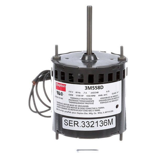 HVAC Motor, 1/100 HP, 1550 rpm, 115V, 3.3