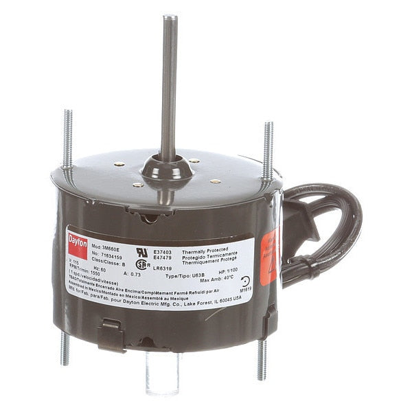 HVAC Motor, 1/100 HP, 1550 rpm, 115V, 3.3