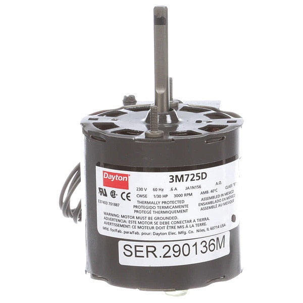HVAC Motor, 1/30 HP, 3000 rpm, 230V, 3.3
