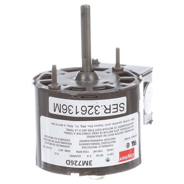 HVAC Motor, 1/50 HP, 1550 rpm, 230V, 3.3