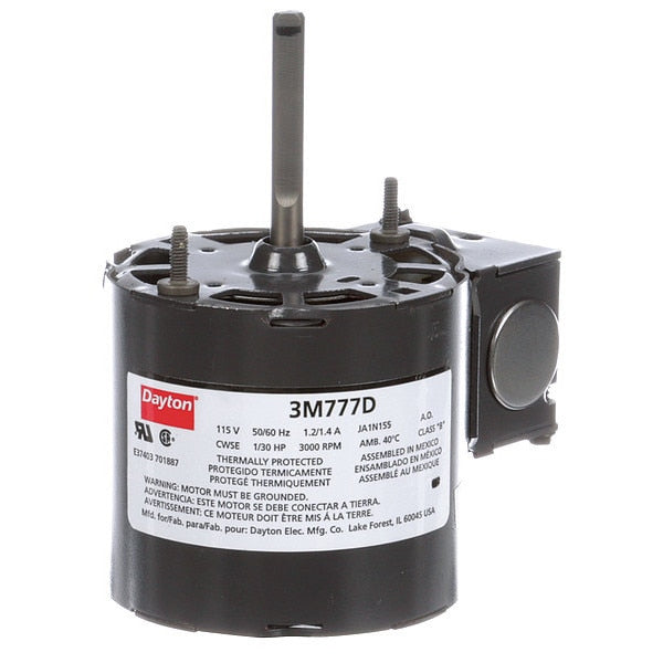 HVAC Motor, 1/30 HP, 3000 rpm, 115V, 3.3