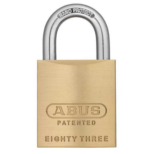 Padlock, Keyed Alike, Standard Shackle, Square Brass Body, Steel Shackle, 15/16 in W