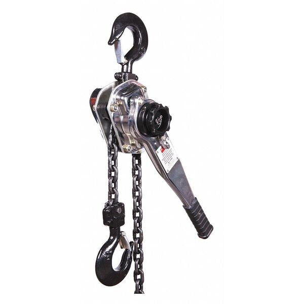 Lever Chain Hoist, 6,000 lb Load Capacity, 10 ft Hoist Lift, 1 29/64 in Hook Opening
