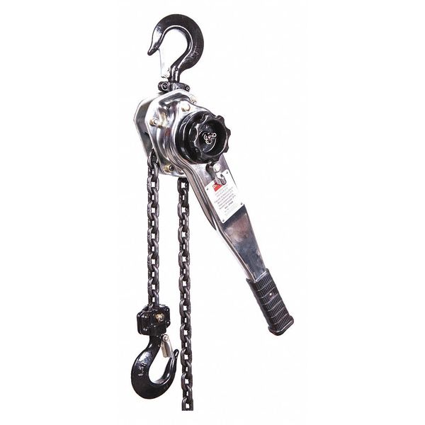 Lever Chain Hoist, 3,000 lb Load Capacity, 20 ft Hoist Lift, 1 7/64 in Hook Opening
