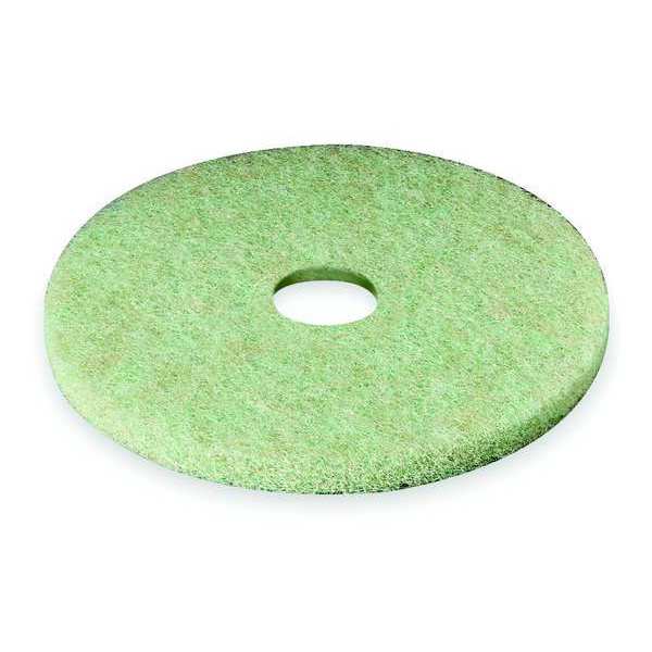 Scrubbing Pad, 18 In, Green/Amber, PK5