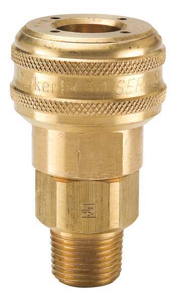 Coupler Body, Brass, MNPT, 1/4 In. Pipe