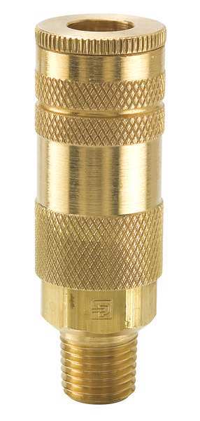 Coupler Body, Brass, MNPT, 1/4 In. Pipe