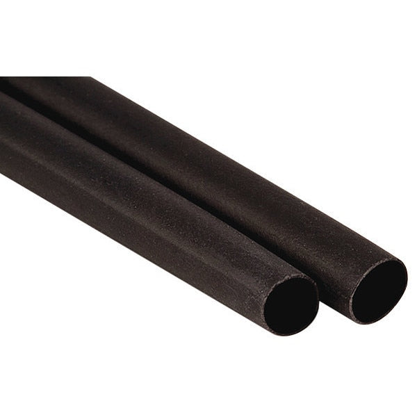 Shrink Tubing, 1.1in ID, Black, 9in, PK3