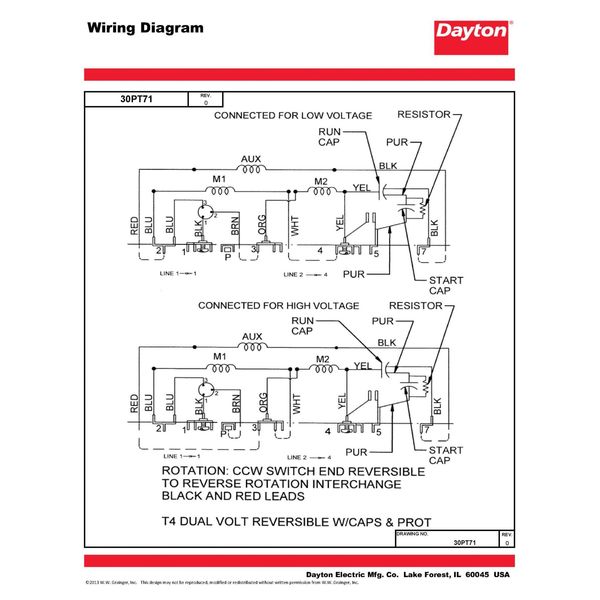 Capacitor-Start/Run General Purpose Motor, 3/4 HP, 115/230V AC Voltage, 56H Frame