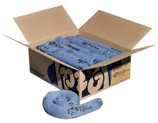 Sorbents, 9 gal/pk; 0.7421 gal/sock, Universal Absorbed, Blue, Vermiculite, 12 PK