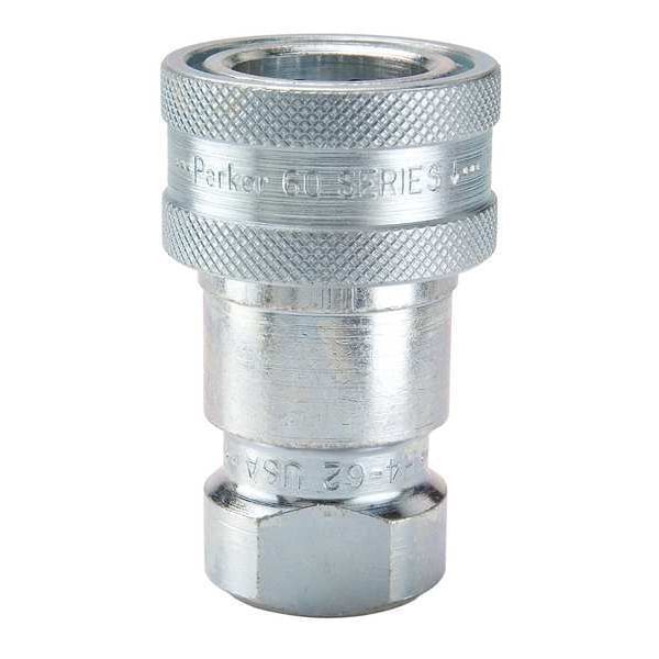 Hydraulic Quick Connect Hose Coupling, Steel Body, Sleeve Lock, 1