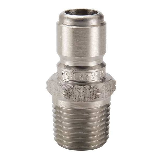 Hydraulic Quick Connect Hose Coupling, 303 Stainless Steel Body, Ball Lock, 1/4