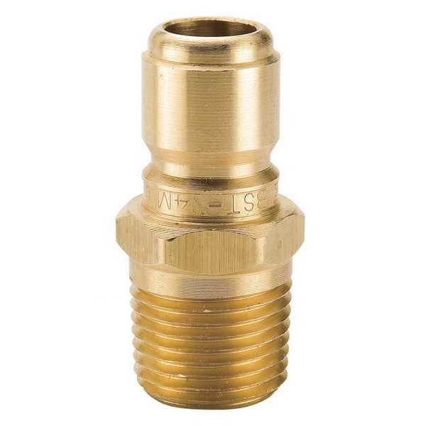 Hydraulic Quick Connect Hose Coupling, Brass Body, Sleeve Lock, 1/4