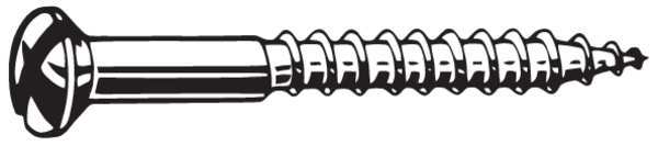 Wood Screw, #8, 2-1/2 in, Plain Brass Oval Head Slotted Drive, 100 PK