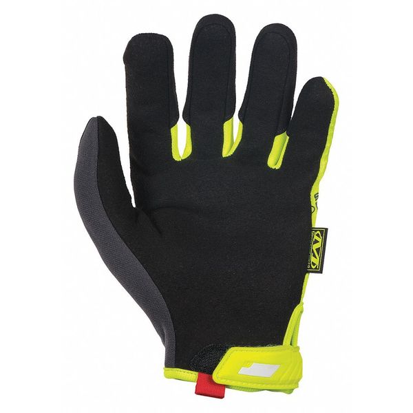 Hi-Vis Cut Resistant Gloves, A5 Cut Level, Uncoated, XL, 1 PR